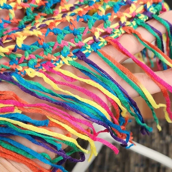 Crochet Fringe Oversized Top - Picture 8 of 8